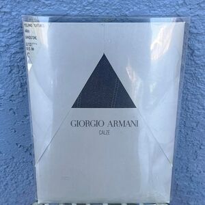 Giorgio Armani Tights Women's Black and Tan Pantyhose Hosiery Medium
